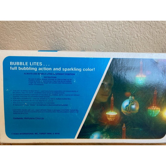 Christmas Bubble Light Strings Lot 4 Strings Noma and Others Tested See Descript - Picture 8 of 14